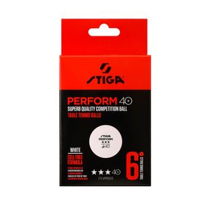 Pelota De Ping Pong Stiga Perform 3 Estrellas  Blanca 6und